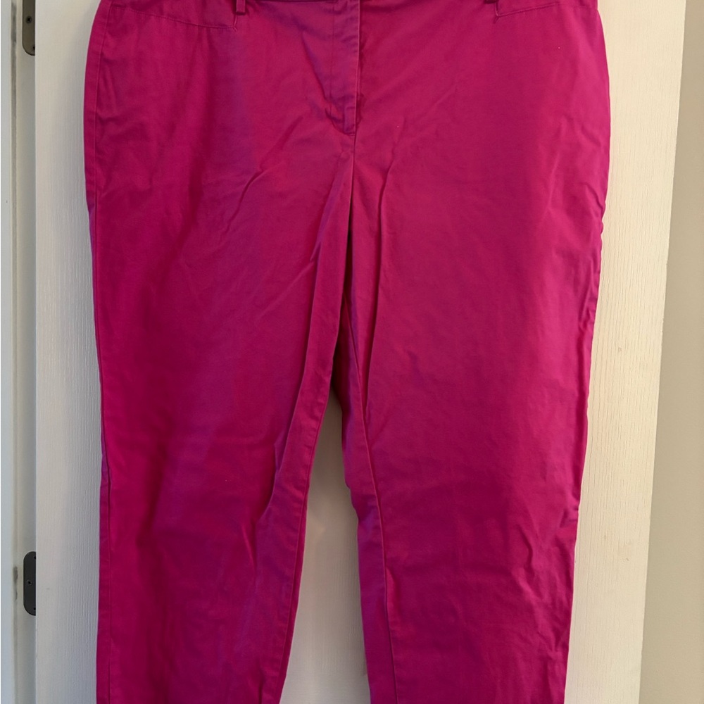 Talbots Hot Pink Ankle Pants